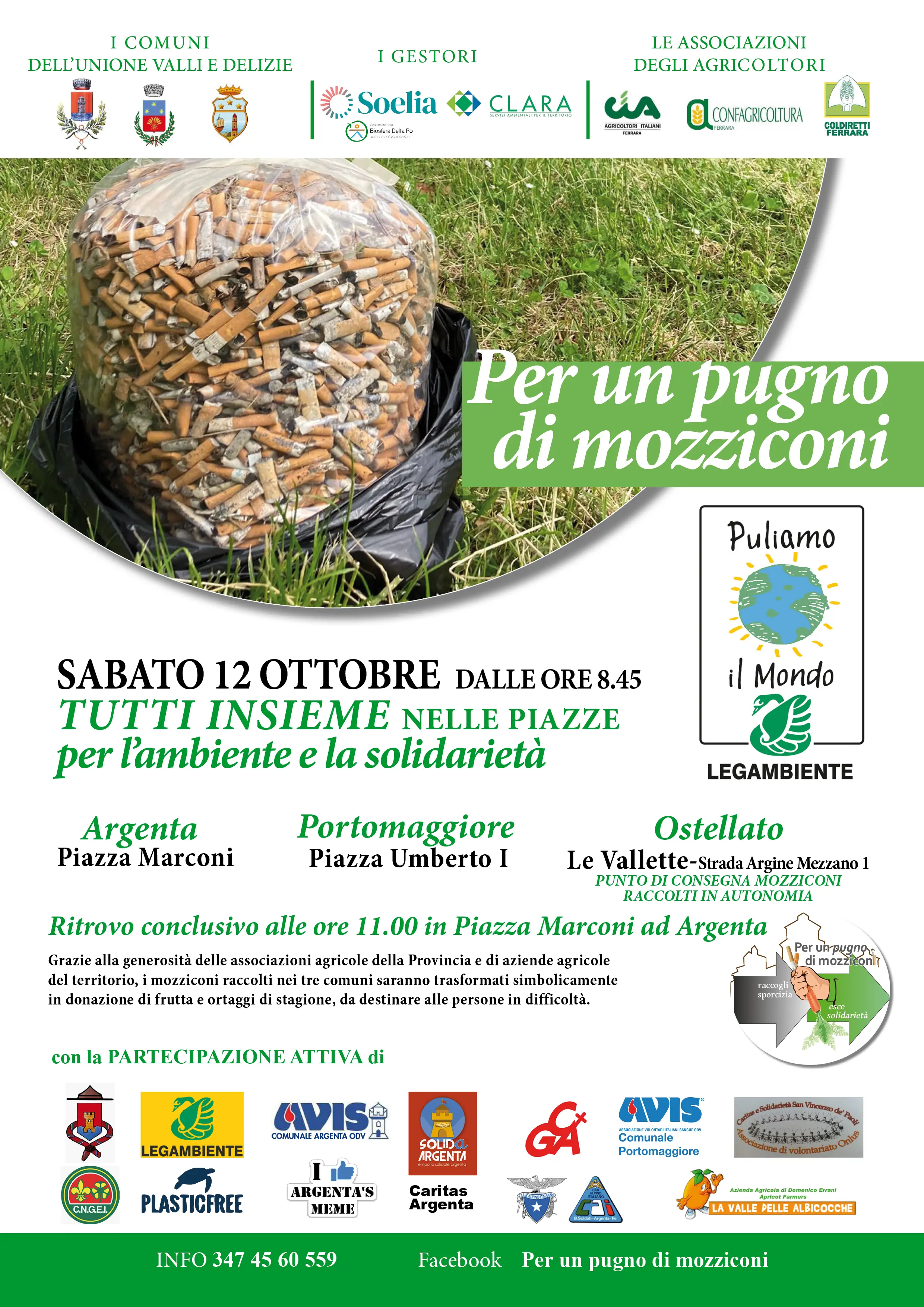 Per un pugno di Mozziconi sabato 12 ottobre