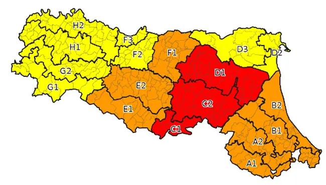 Allerta meteo rossa 14 marzo 2025